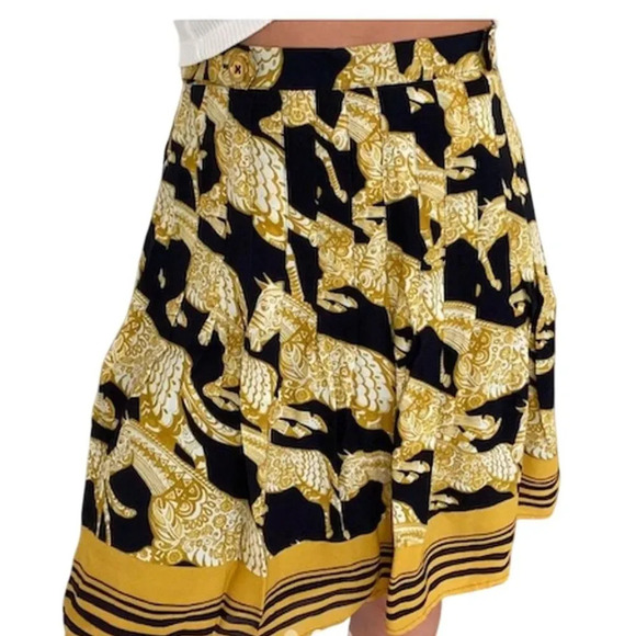 Anthropologie Maeve Women's M A-Line Midi Skirt Multicolor Animal Print size 4 - Picture 12 of 13